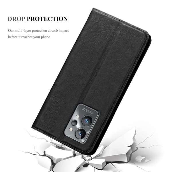 Realme GT 2 PRO Fodral Skal Plånboksfodral Case med magnetisk stängning, ståfunktion och kortficka