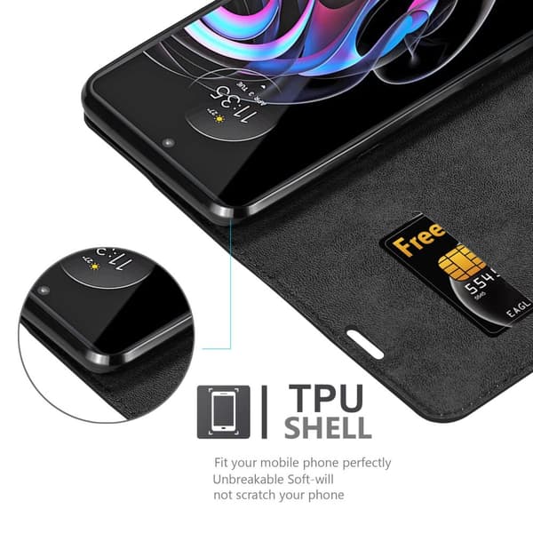 Motorola EDGE 20 PRO / EDGE S PRO Suojakotelo Suojakuori Lompakkokotelo Matkapuhelinkotelo jossa magneettisuljenta, jalusta-toiminto ja korttitasku