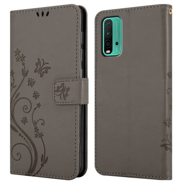 Xiaomi RedMi 9T / POCO M3 Skal Fodral i blomdesign Mobilskydd Case Cover med magnetisk stängning, ståfunktion och kortplatser