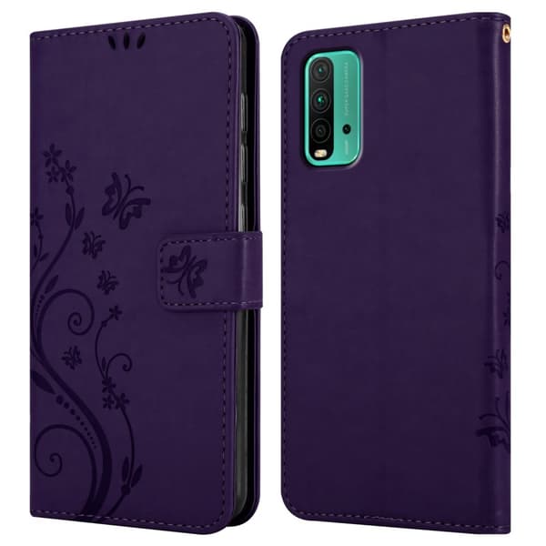 Xiaomi RedMi 9T / POCO M3 Skal Fodral i blomdesign Mobilskydd Case Cover med magnetisk stängning, ståfunktion och kortplatser