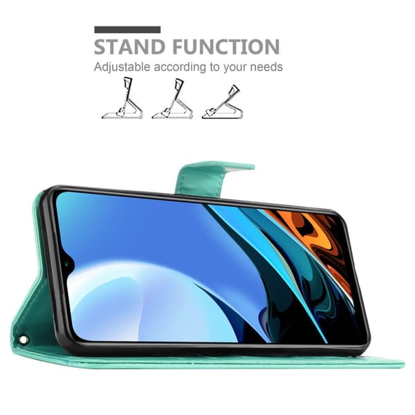 Xiaomi RedMi 9T / POCO M3 Skal Fodral i blomdesign Mobilskydd Case Cover med magnetisk stängning, ståfunktion och kortplatser