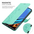 Miniatyrbild 5 av 8: Xiaomi RedMi 9T / POCO M3 Skal Fodral i blomdesign Mobilskydd Case Cover med magnetisk stängning, ståfunktion och kortplatser