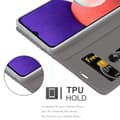 Miniatyrbild 5 av 8: Samsung Galaxy A22 5G Skal Plånboksfodral med magnetisk stängning, ståfunktion och kortficka