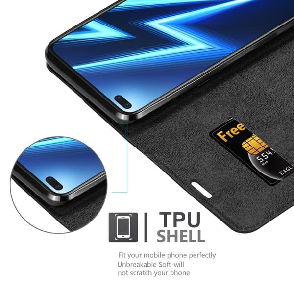 Realme 6 PRO Fodral Skal Plånboksfodral Case med magnetisk stängning, ståfunktion och kortficka