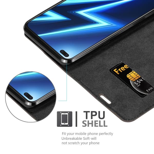Realme 6 PRO Fodral Skal Plånboksfodral Case med magnetisk stängning, ståfunktion och kortficka