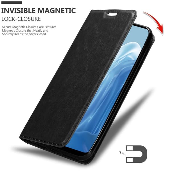 Lommebokdeksel til Realme 7 5G Deksel med magnetisk lukking, stativfunksjon og kortlomme