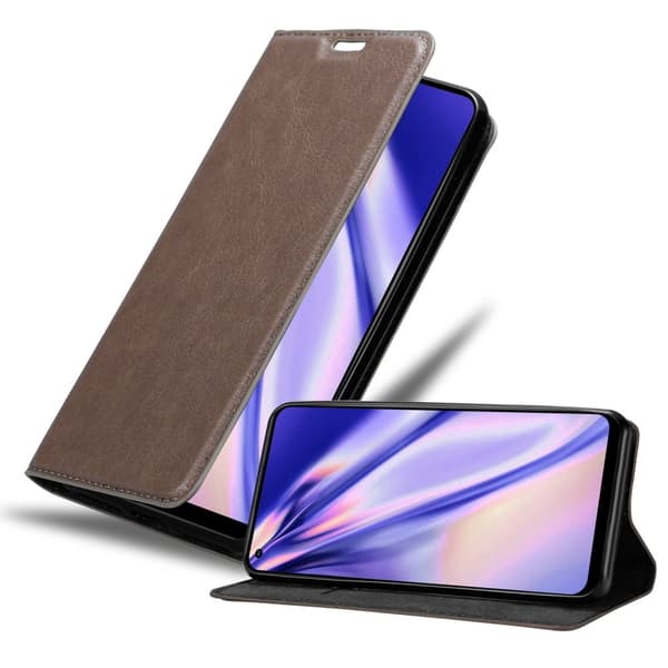 Realme 7 5G Fodral Skal Plånboksfodral Case med magnetisk stängning, ståfunktion och kortficka KAFFE BRUN