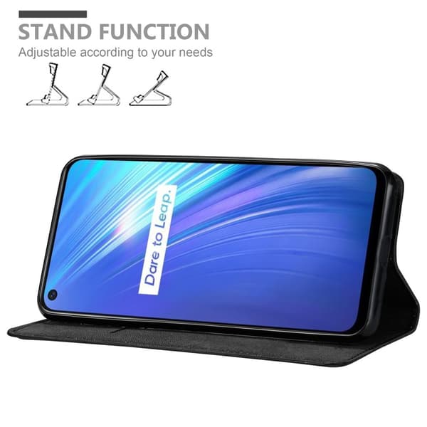 Realme 6 4G / 6s Fodral Skal Plånboksfodral Case med magnetisk stängning, ståfunktion och kortficka