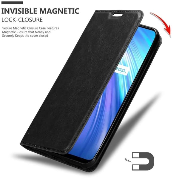 Realme 6 4G / 6s Fodral Skal Plånboksfodral Case med magnetisk stängning, ståfunktion och kortficka