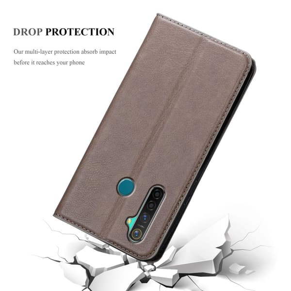 Realme 5 PRO / Realme Q Fodral Skal Plånboksfodral Case med magnetisk stängning, ståfunktion och kortficka