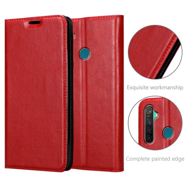 Realme 5 PRO / Realme Q Fodral Skal Plånboksfodral Case med magnetisk stängning, ståfunktion och kortficka