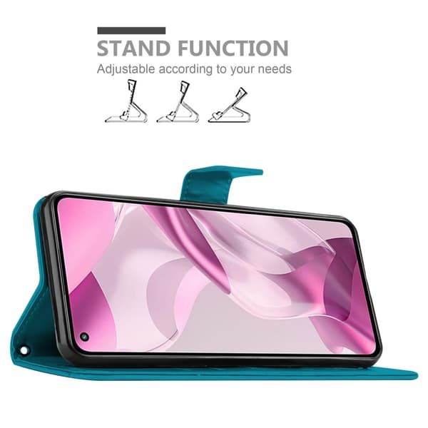 Deksel til Xiaomi Mi 11 LITE (4G / 5G) / 11 LITE NE Lommebokdeksel i blomster design med magnetisk lukking, stativfunksjon og kortplasser