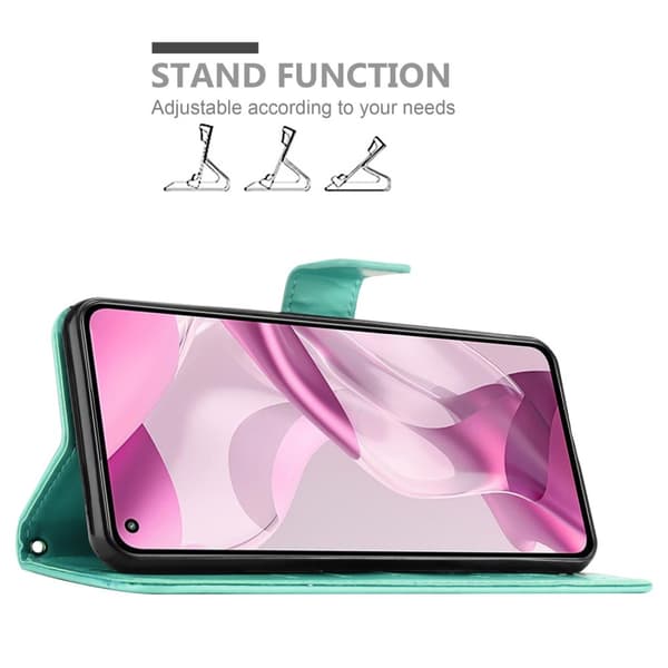 Deksel til Xiaomi Mi 11 LITE (4G / 5G) / 11 LITE NE Lommebokdeksel i blomster design med magnetisk lukking, stativfunksjon og kortplasser