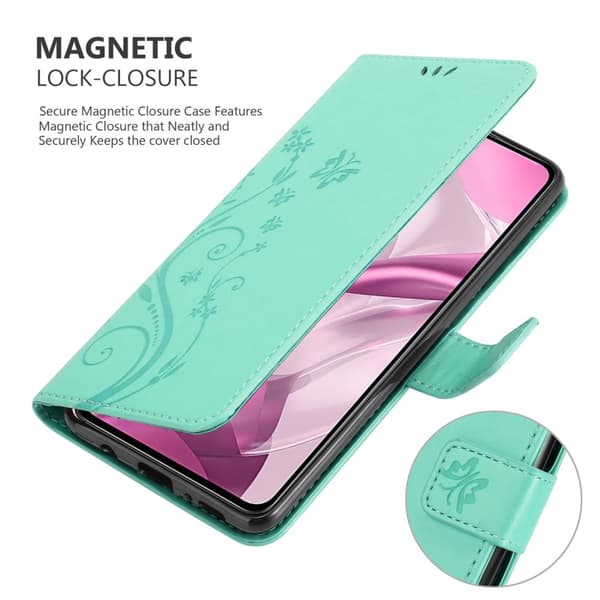 Deksel til Xiaomi Mi 11 LITE (4G / 5G) / 11 LITE NE Lommebokdeksel i blomster design med magnetisk lukking, stativfunksjon og kortplasser