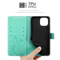 Miniatyrbilde 5 av 7: Deksel til Xiaomi Mi 11 LITE (4G / 5G) / 11 LITE NE Lommebokdeksel i blomster design med magnetisk lukking, stativfunksjon og kortplasser