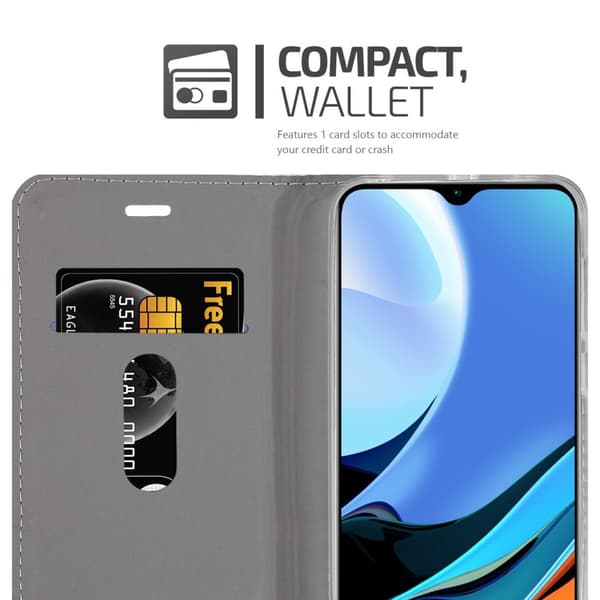 Xiaomi RedMi 9T / POCO M3 Skal Plånboksfodral med magnetisk stängning, ståfunktion och kortficka