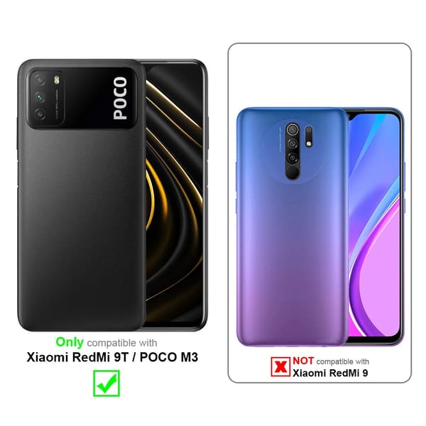 Xiaomi RedMi 9T / POCO M3 Skal Plånboksfodral med magnetisk stängning, ståfunktion och kortficka