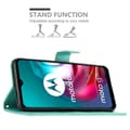 Miniatyrbilde 4 av 8: Deksel til Motorola MOTO G10 / G30 Lommebokdeksel i blomster design med magnetisk lukking, stativfunksjon og kortplasser