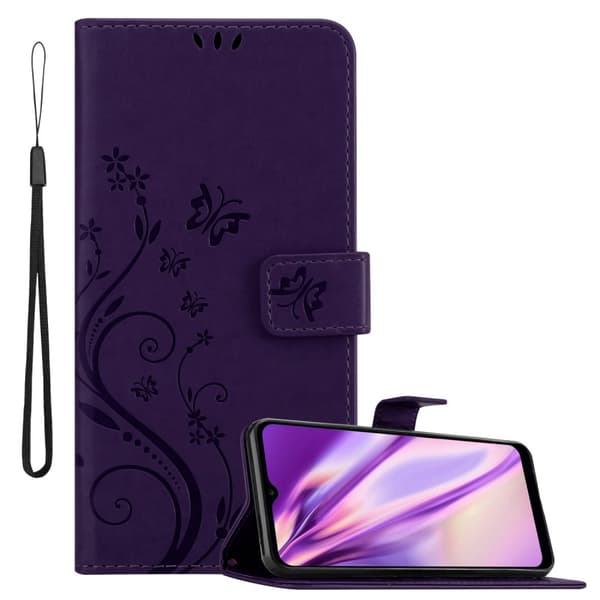 Motorola MOTO G10 / G30 Pungetui Cover Blomster () BLOMSTER LILLA Motorola MOTO G10 / G30 Pungetui Cover Blomster () BLOMSTER LILLA