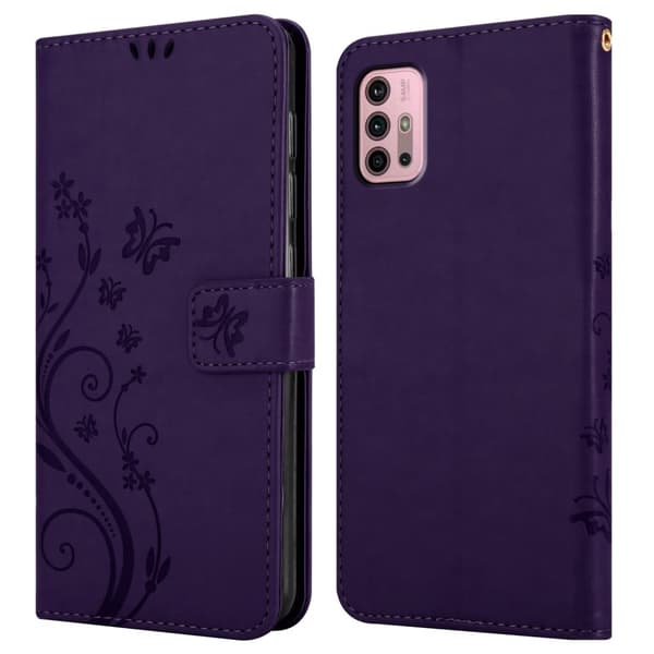 Motorola MOTO G10 / G30 Pungetui Cover Blomster ()