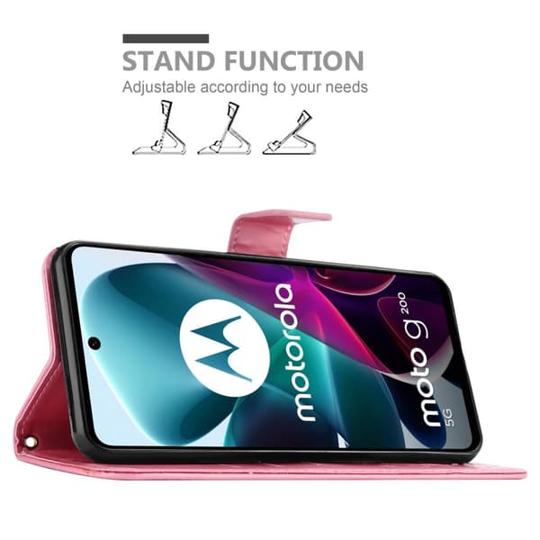 Motorola MOTO G200 5G Pungetui Cover Blomster ()