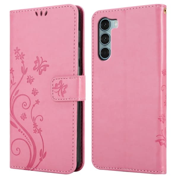 Motorola MOTO G200 5G Pungetui Cover Blomster ()
