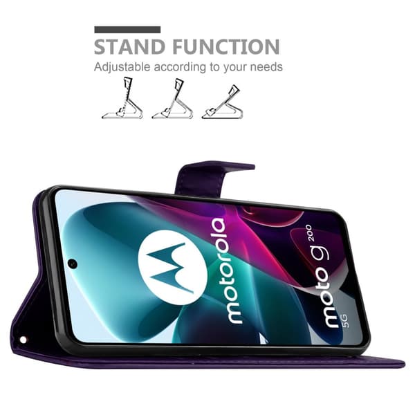 Motorola MOTO G200 5G Pungetui Cover Blomster ()
