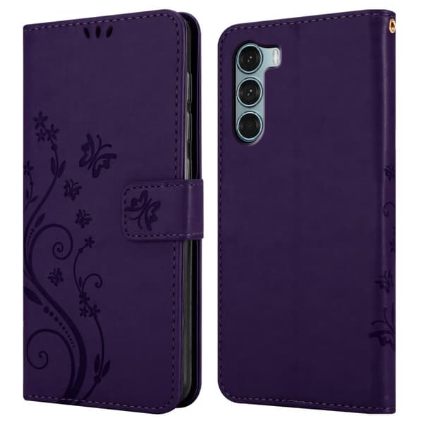 Motorola MOTO G200 5G Pungetui Cover Blomster ()