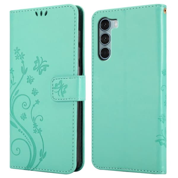Motorola MOTO G200 5G Pungetui Cover Blomster ()
