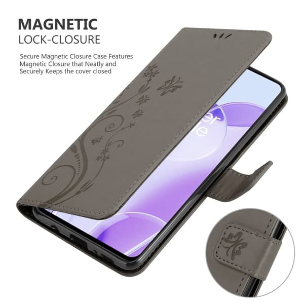 OnePlus 9RT 5G Pungetui Cover Blomster ()