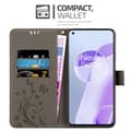 Miniatyrbilde 3 av 8: Deksel til OnePlus 9RT 5G Lommebokdeksel i blomster design med magnetisk lukking, stativfunksjon og kortplasser