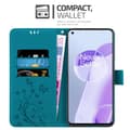 Miniatyrbilde 3 av 8: Deksel til OnePlus 9RT 5G Lommebokdeksel i blomster design med magnetisk lukking, stativfunksjon og kortplasser