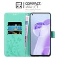 Miniatyrbilde 3 av 8: Deksel til OnePlus 9RT 5G Lommebokdeksel i blomster design med magnetisk lukking, stativfunksjon og kortplasser