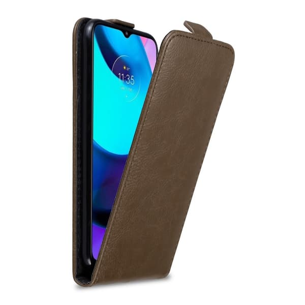 Motorola MOTO E20 / E30 / E40 Pungetui Flip Cover () KAFFE BRUN