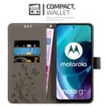 Miniatyrbild 3 av 11: Motorola MOTO G71 5G Skal Fodral i blomdesign Mobilskydd Case Cover med magnetisk stängning, ståfunktion och kortplatser