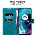 Miniatyrbild 3 av 11: Motorola MOTO G71 5G Skal Fodral i blomdesign Mobilskydd Case Cover med magnetisk stängning, ståfunktion och kortplatser