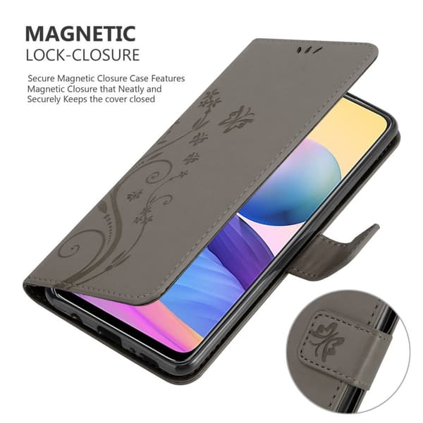 Deksel til Xiaomi RedMi NOTE 10 5G / POCO M3 PRO 5G Lommebokdeksel i blomster design med magnetisk lukking, stativfunksjon og kortplasser