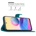 Pikkukuva 4 / 8: Xiaomi RedMi NOTE 10 5G / POCO M3 PRO 5G Suojakotelo Suojakuori Lompakkokotelo Matkapuhelinkotelo Kukat jossa on magneettisuljenta, jalusta-toiminto