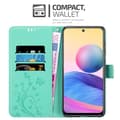 Pikkukuva 3 / 8: Xiaomi RedMi NOTE 10 5G / POCO M3 PRO 5G Suojakotelo Suojakuori Lompakkokotelo Matkapuhelinkotelo Kukat jossa on magneettisuljenta, jalusta-toiminto