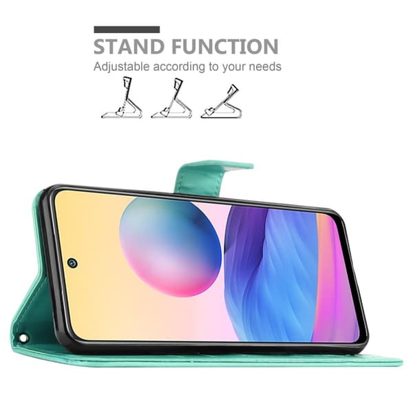 Xiaomi RedMi NOTE 10 5G / POCO M3 PRO 5G Suojakotelo Suojakuori Lompakkokotelo Matkapuhelinkotelo Kukat jossa on magneettisuljenta, jalusta-toiminto