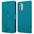 Miniatyrbilde 7 av 7: Deksel til Motorola MOTO G51 5G Lommebokdeksel i blomster design med magnetisk lukking, stativfunksjon og kortplasser