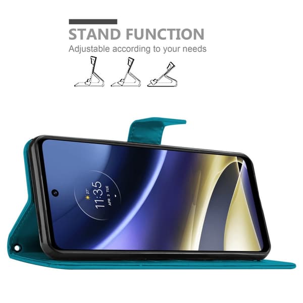 Motorola MOTO G51 5G Suojakotelo Suojakuori Lompakkokotelo Matkapuhelinkotelo Kukat jossa on magneettisuljenta, jalusta-toiminto ja korttipaikat
