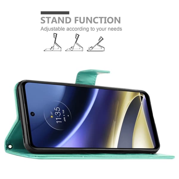 Motorola MOTO G51 5G Suojakotelo Suojakuori Lompakkokotelo Matkapuhelinkotelo Kukat jossa on magneettisuljenta, jalusta-toiminto ja korttipaikat