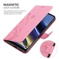 Miniatyrbilde 4 av 7: Deksel til Motorola MOTO G51 5G Lommebokdeksel i blomster design med magnetisk lukking, stativfunksjon og kortplasser