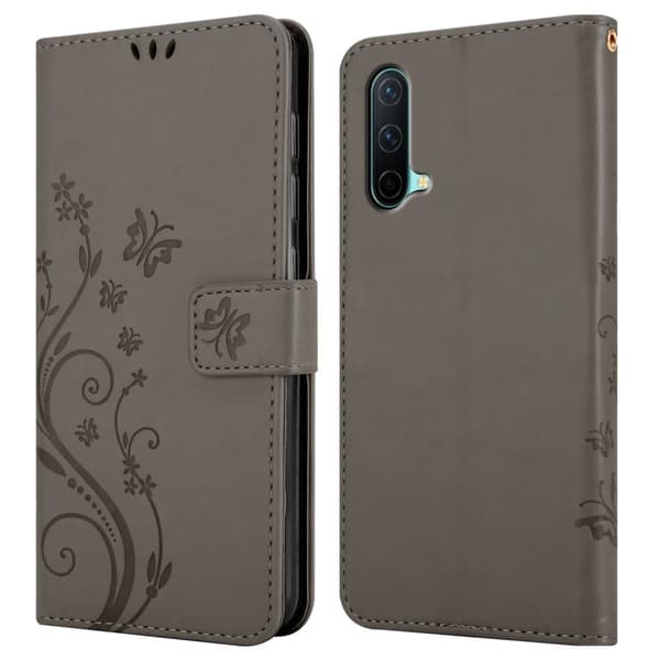 OnePlus Nord CE 5G Skal Fodral i blomdesign Mobilskydd Case Cover med magnetisk stängning, ståfunktion och kortplatser