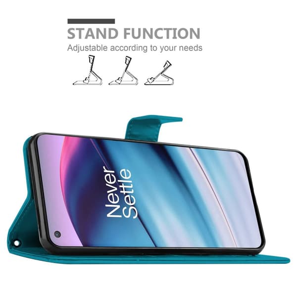 OnePlus Nord CE 5G Skal Fodral i blomdesign Mobilskydd Case Cover med magnetisk stängning, ståfunktion och kortplatser