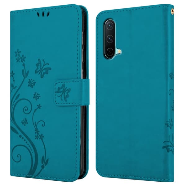 OnePlus Nord CE 5G Skal Fodral i blomdesign Mobilskydd Case Cover med magnetisk stängning, ståfunktion och kortplatser
