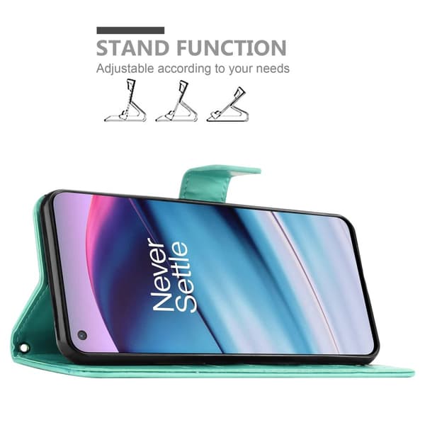 OnePlus Nord CE 5G Skal Fodral i blomdesign Mobilskydd Case Cover med magnetisk stängning, ståfunktion och kortplatser