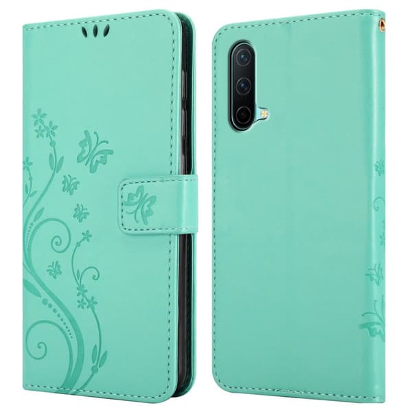 OnePlus Nord CE 5G Skal Fodral i blomdesign Mobilskydd Case Cover med magnetisk stängning, ståfunktion och kortplatser