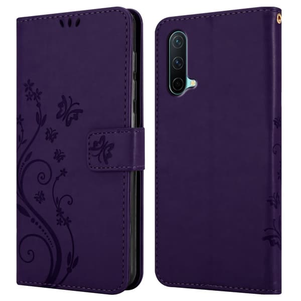 OnePlus Nord CE 5G Skal Fodral i blomdesign Mobilskydd Case Cover med magnetisk stängning, ståfunktion och kortplatser
